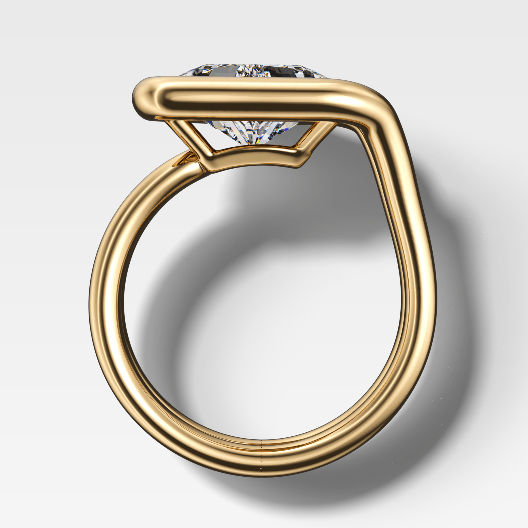Lasso Engagement Ring with Trilliant Cut Diamond