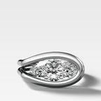 Lasso Engagement Ring with Marquise Cut Diamond