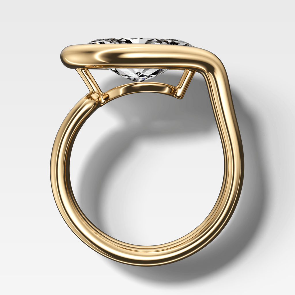 Lasso Engagement Ring with Marquise Cut Diamond