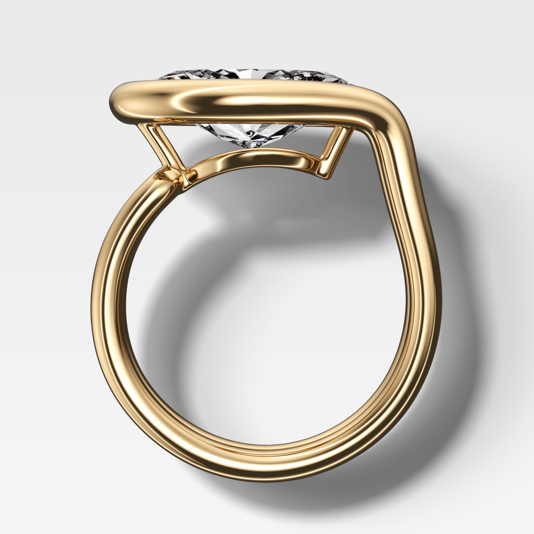 Lasso Engagement Ring with Marquise Cut Diamond