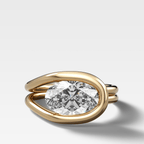 Lasso Engagement Ring with Oval Cut Diamond