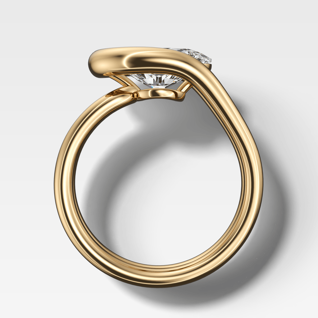 Lasso Engagement Ring with Oval Cut Diamond