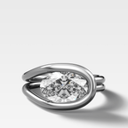 Lasso Engagement Ring with Oval Cut Diamond