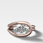 Lasso Engagement Ring with Oval Cut Diamond