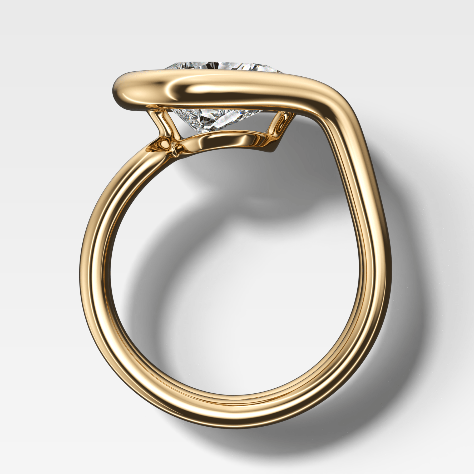 Lasso Engagement Ring with Pear Cut Diamond