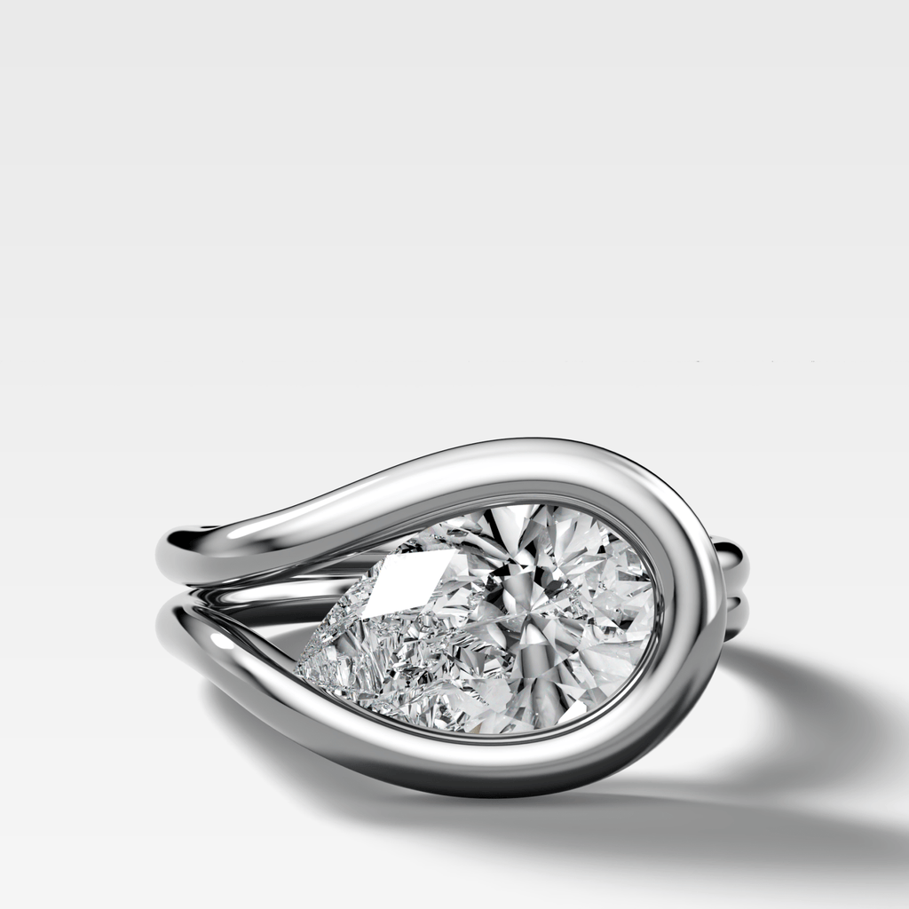 Lasso Engagement Ring with Pear Cut Diamond