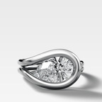 Lasso Engagement Ring with Pear Cut Diamond