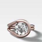 Lasso Engagement Ring with Round Cut Diamond