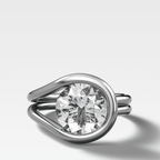 Lasso Engagement Ring with Round Cut Diamond