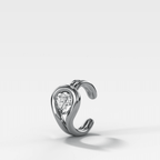 Lasso Heart Diamond Ear Cuff Single