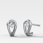 Lasso Huggies with Asscher Cut Diamonds