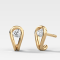 Lasso Huggies with Heart Cut Diamonds