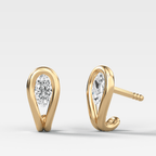 Lasso Huggies with Marquise Cut Diamonds