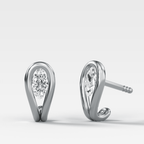Lasso Huggies with Marquise Cut Diamonds