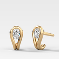 Lasso Huggies with Oval Cut Diamonds