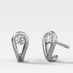 Lasso Huggies with Round Cut Diamonds