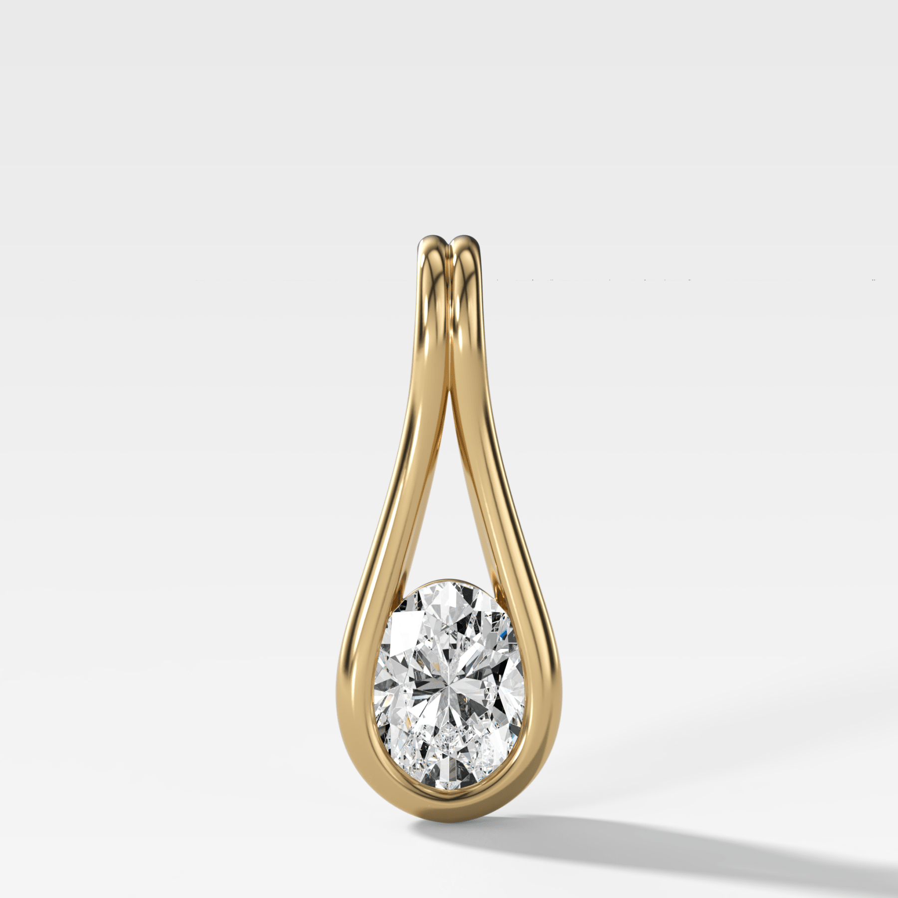 Lasso Oval Diamond Pendant