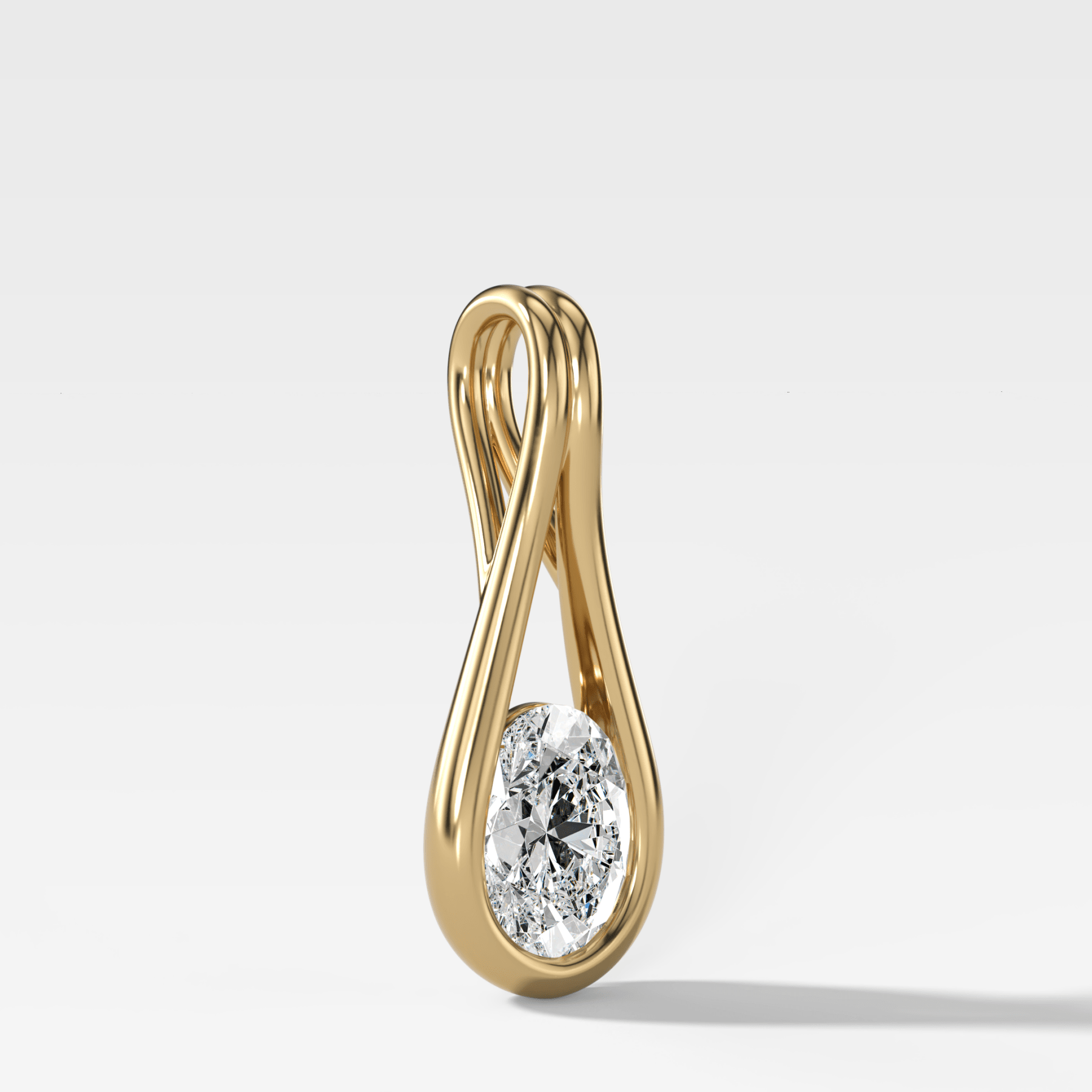 Lasso Oval Diamond Pendant