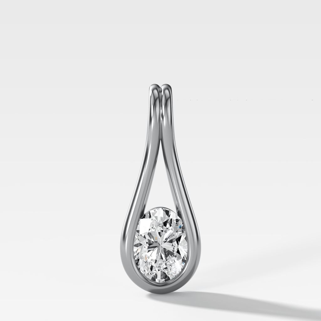 Lasso Oval Diamond Pendant