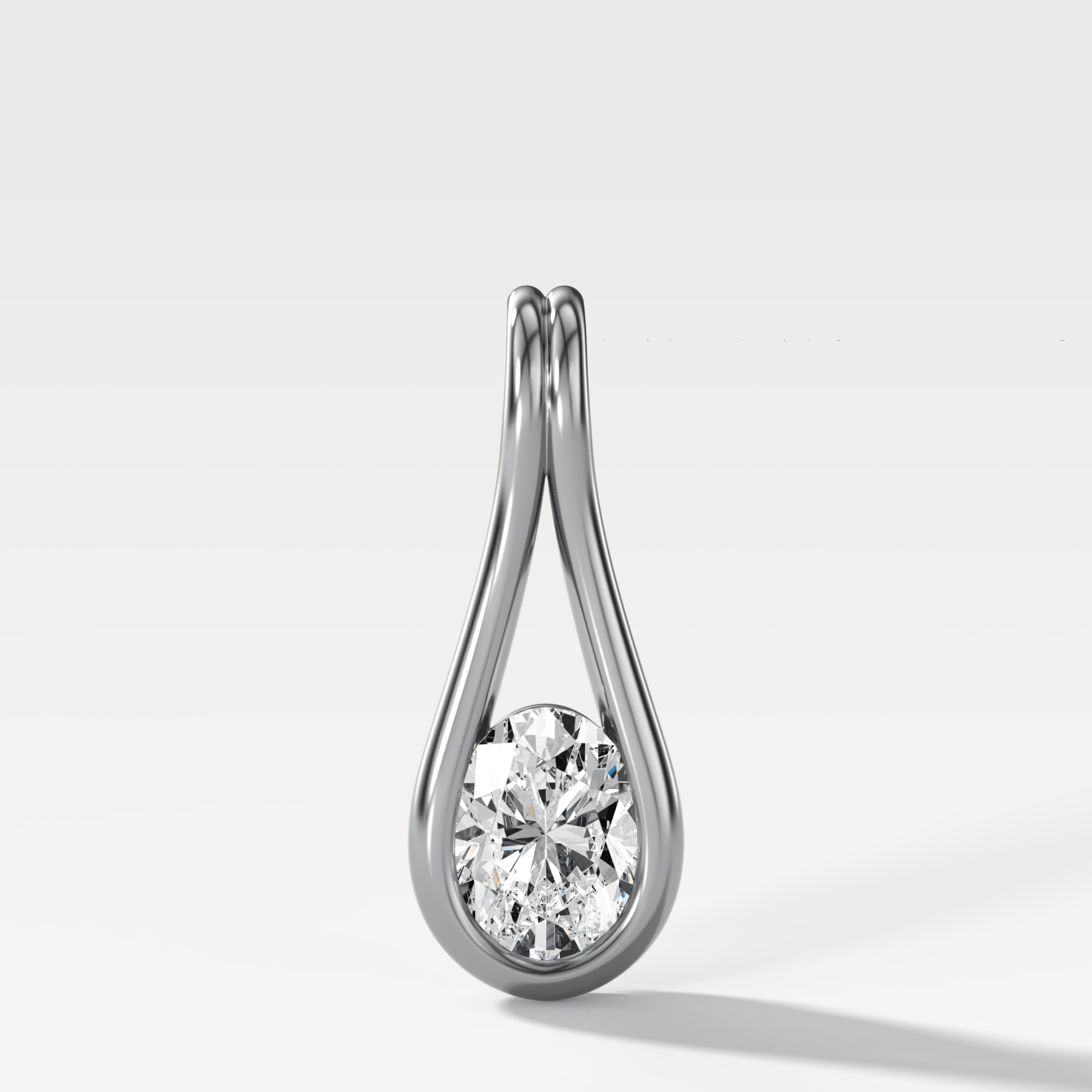Lasso Oval Diamond Pendant