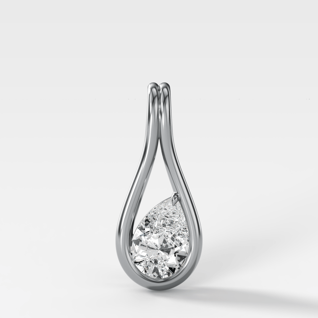 Lasso Pear Diamond Pendant