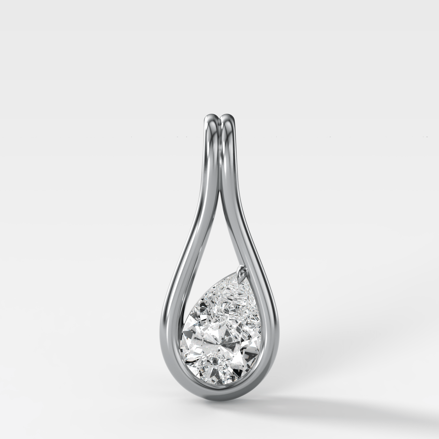 Lasso Pear Diamond Pendant