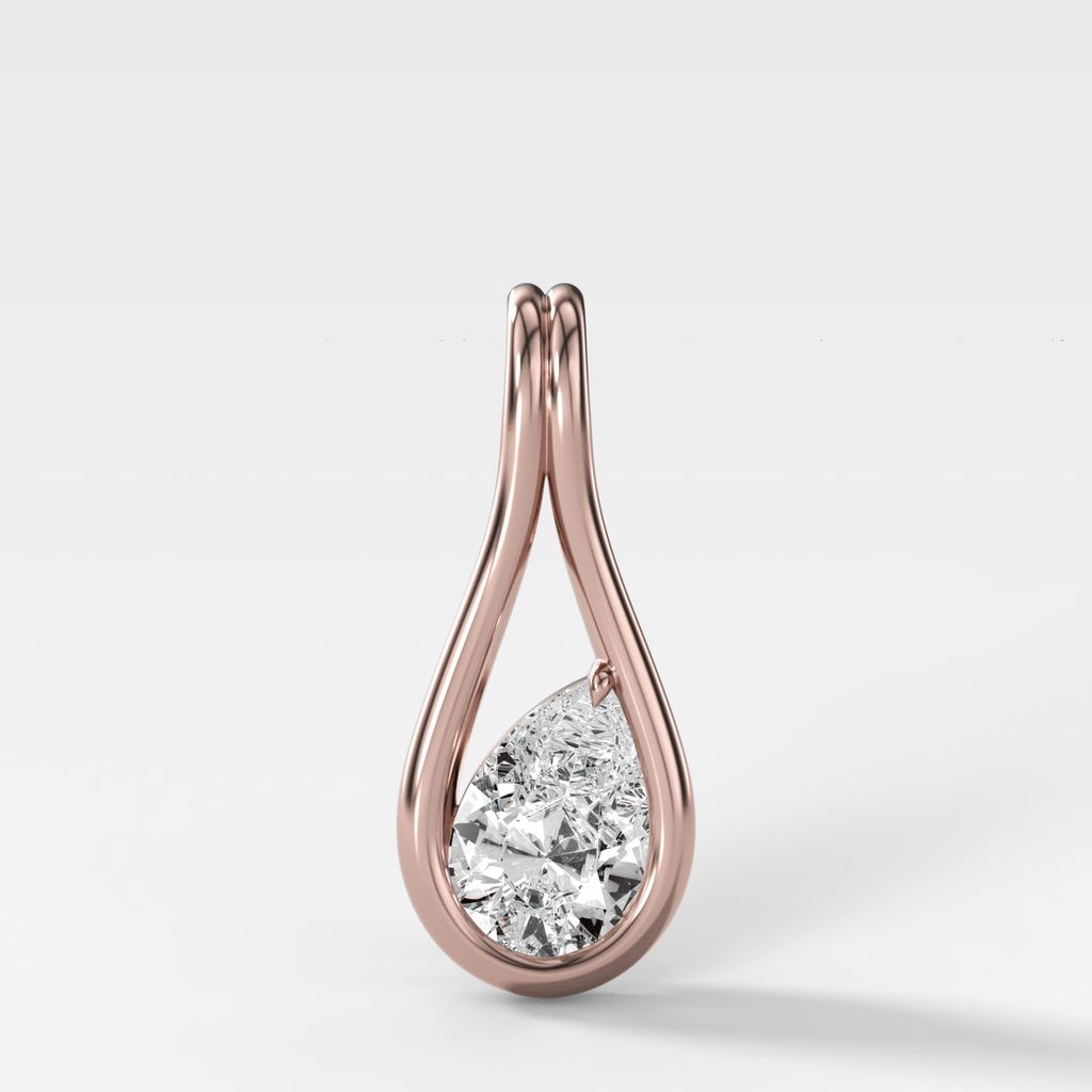 Lasso Pear Diamond Pendant