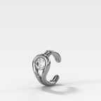 Lasso Round Diamond Ear Cuff Single