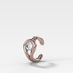 Lasso Round Diamond Ear Cuff Single