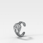 Lasso Tilted Asscher Diamond Ear Cuff Single