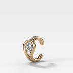 Lasso Tilted Asscher Diamond Ear Cuff Single