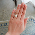Laurel Engagement Ring set with 3.30ct Lab Grown Marquise Cut Diamond