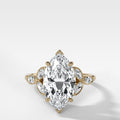 Laurel Engagement Ring set with 3.30ct Lab Grown Marquise Cut Diamond
