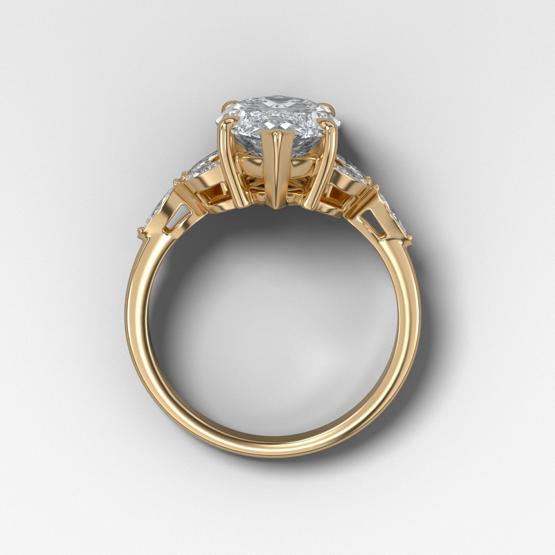 Laurel Engagement Ring set with 3.30ct Lab Grown Marquise Cut Diamond