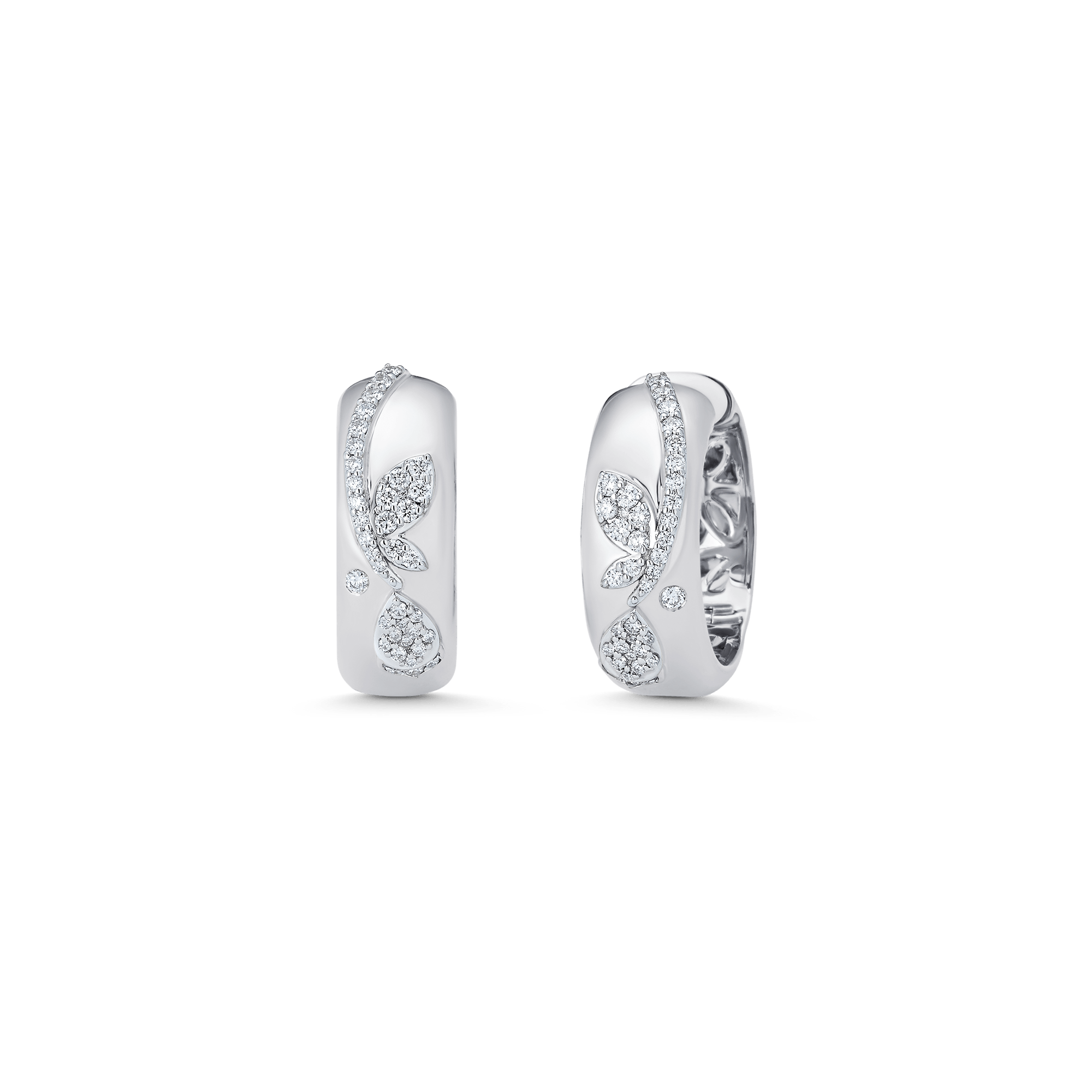 0.53 TCW Round Moissanite Diamond Petite Hoop Earrings