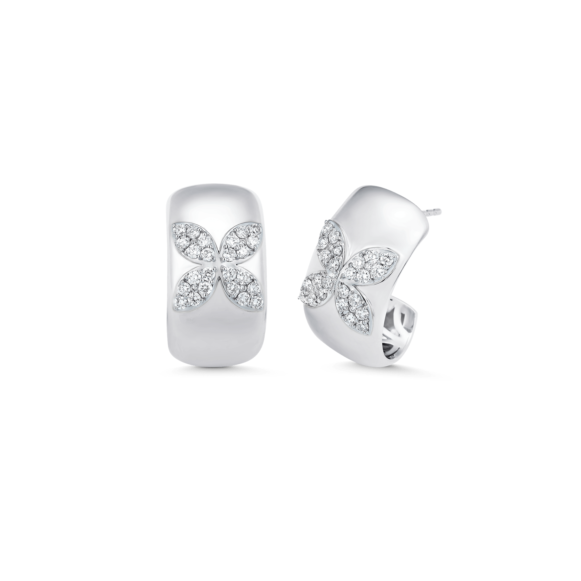 0.73 TCW Round Moissanite Diamond Petite Earrings