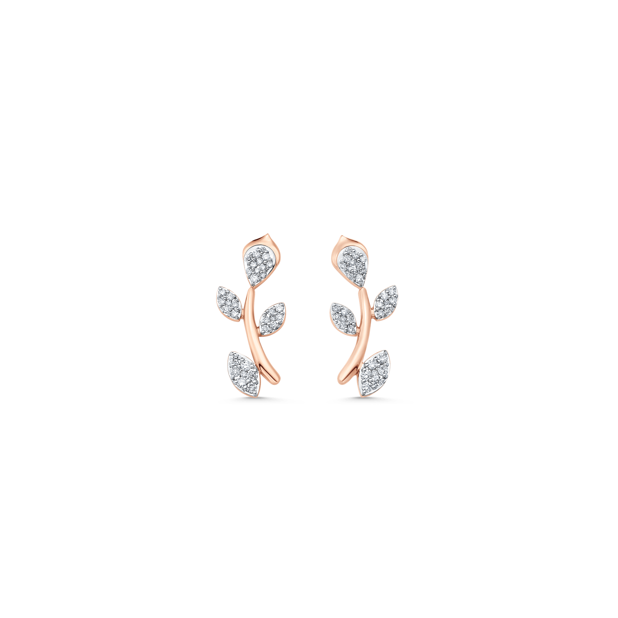 0.22 TCW Round Moissanite Diamond Ear Crawler Earrings