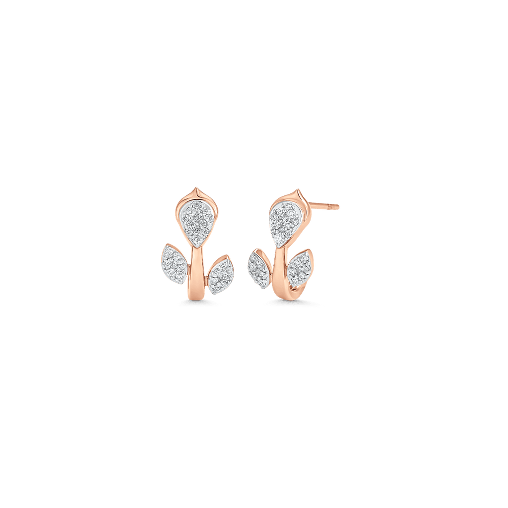 0.24 TCW Round Moissanite Diamond Huggie Earrings