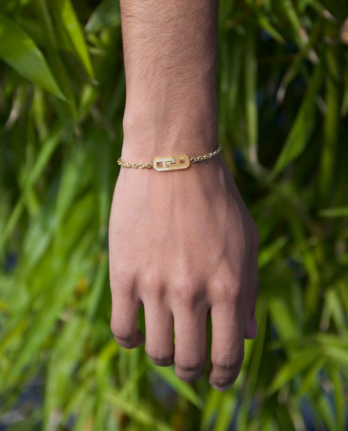 BRIGGS Gold Charm Bracelet with 0.45ct Diamonds