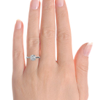 1.80 CT Cushion Cut Moissanite Solitaire Engagement Ring