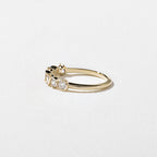 0.60 TCW Round Moissnaite Wave Wedding Band