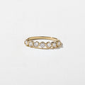 0.60 TCW Round Moissnaite Wave Wedding Band