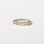 0.60 TCW Round Moissnaite Wave Wedding Band