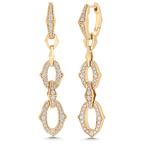 0.70 TCW Round Moissanite Diamond Link Drop Earrings