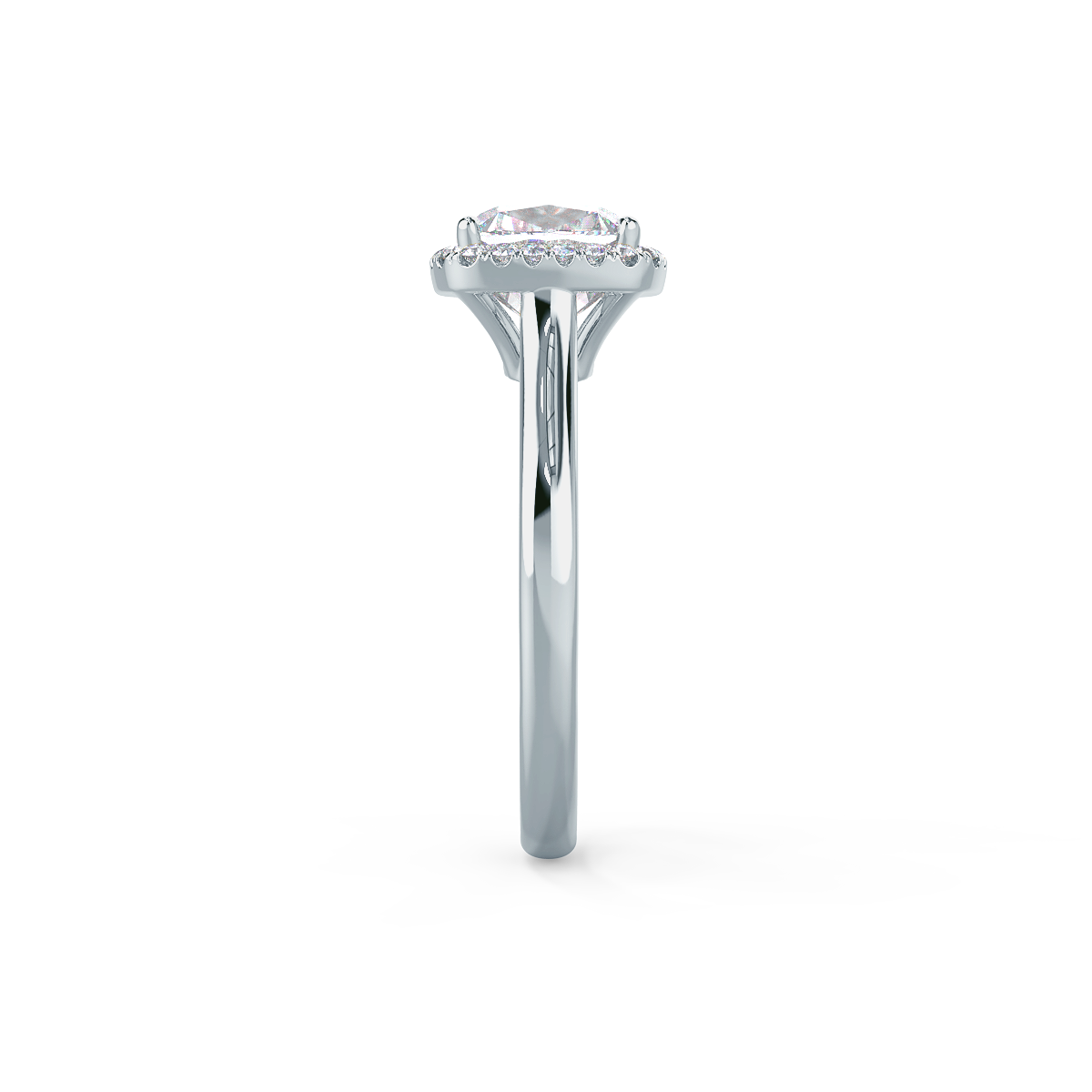 2.0 CT Cushion Cut Moissanite Halo Engagement Ring