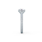 2.50 CT Round Moissanite Pave Setting Engagement Ring