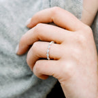 Marquise Cut Moissanite Full Eternity Wedding Band