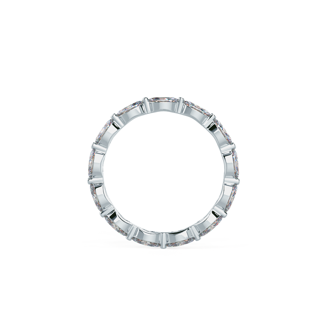 Marquise Cut Moissanite Full Eternity Wedding Band