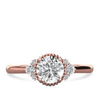 1.20 CT Round Cut cluster Moissanite Engagement Ring