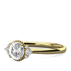 1.20 CT Round Cut cluster Moissanite Engagement Ring